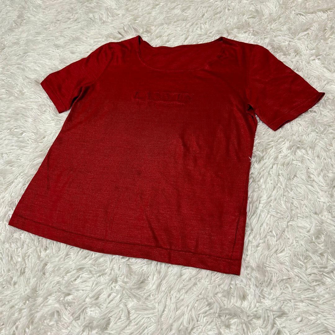 LANVIN(ランバン)の【超美品】ランバン Tシャツ・カットソー 半袖(Tシャツ) 36 赤 ✓4077 レディースのトップス(Tシャツ(半袖/袖なし))の商品写真