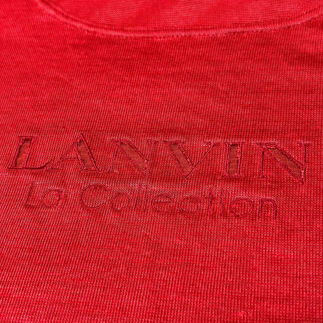 LANVIN(ランバン)の【超美品】ランバン Tシャツ・カットソー 半袖(Tシャツ) 36 赤 ✓4077 レディースのトップス(Tシャツ(半袖/袖なし))の商品写真