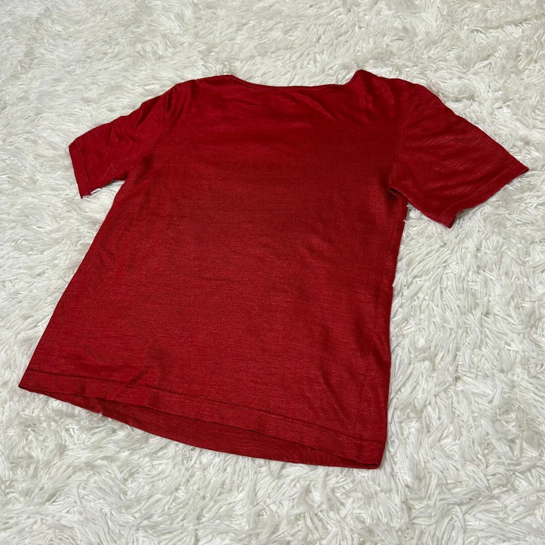 LANVIN(ランバン)の【超美品】ランバン Tシャツ・カットソー 半袖(Tシャツ) 36 赤 ✓4077 レディースのトップス(Tシャツ(半袖/袖なし))の商品写真