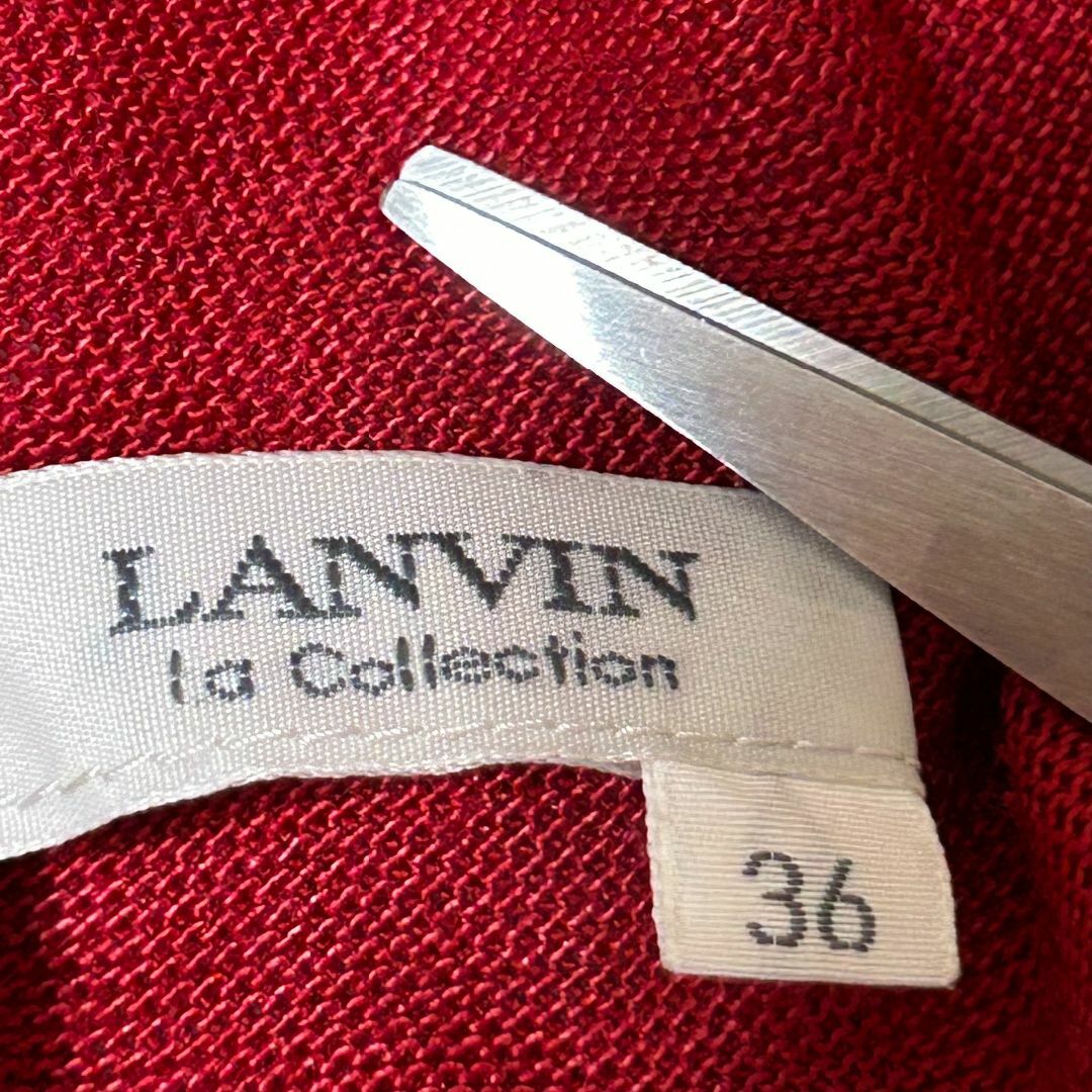 LANVIN(ランバン)の【超美品】ランバン Tシャツ・カットソー 半袖(Tシャツ) 36 赤 ✓4077 レディースのトップス(Tシャツ(半袖/袖なし))の商品写真