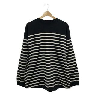 シンゾーン(Shinzone)のShinzone / シンゾーン | PANEL BORDER TOP パネルボーダートップ ロングスリーブカットソー | F | ブラック | レディース(Tシャツ(長袖/七分))