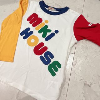 ミキハウス(mikihouse)の本日削除❣️最終値下げ❗️ミキハウス　ロゴ　ロンT 110(Tシャツ/カットソー)