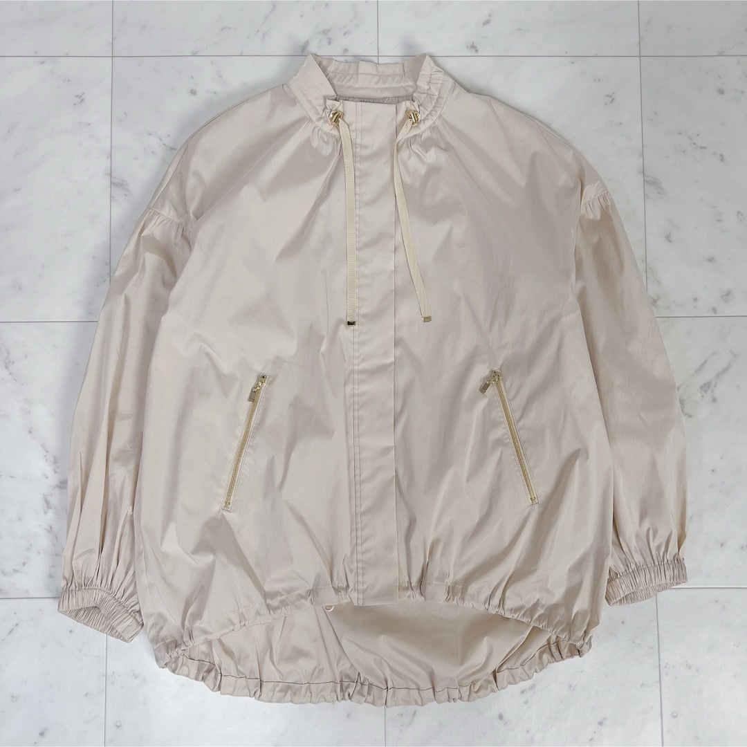 美品》ANAYI アナイ タフタギャザーブルゾン ピンクベージュ 36 美品》ANAYI アナイ タフタギャザーブルゾン ピンクベージュ 36