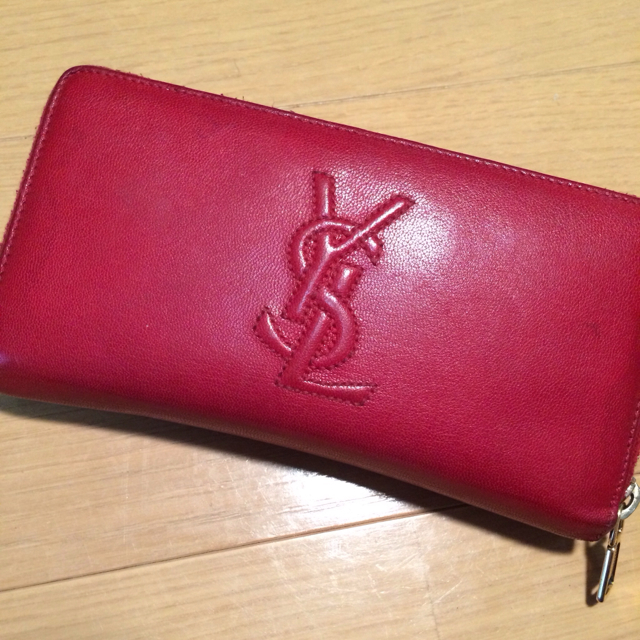 SAINT LAURENT - YSL 長財布 赤 used感
