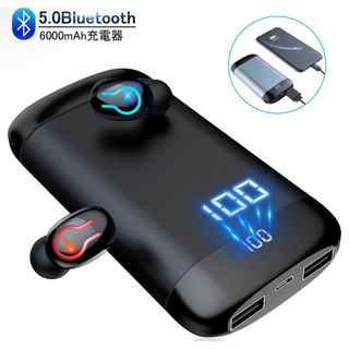 ワイヤレスヘッドセット  Bluetooth5.0 イヤホン(ヘッドフォン/イヤフォン)