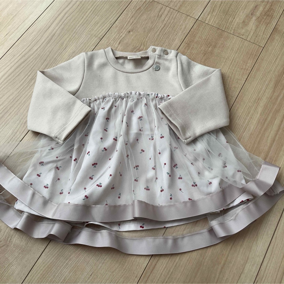 petit main(プティマイン)のpetit main 長袖　チュニック　80cm キッズ/ベビー/マタニティのベビー服(~85cm)(ワンピース)の商品写真