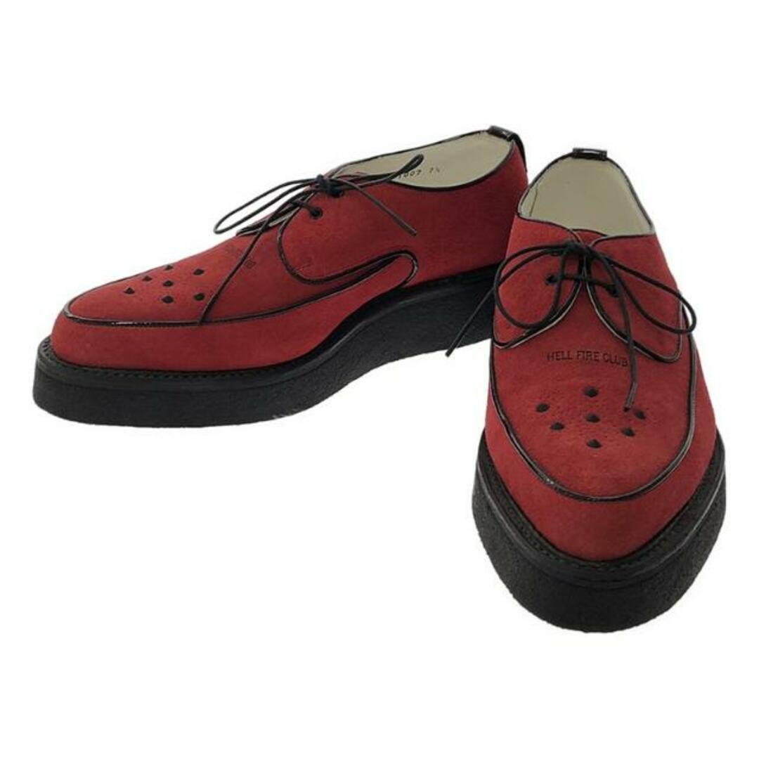 KIDS LOVE GAITE(キッズラブゲイト)の【新品】  KIDS LOVE GAITE / キッズラブゲイト | LEATHER SHOES スエードレザー パイピング スタッズ装飾 ラバーソール シューズ | 7 1/2 | RED SUEDE | メンズ メンズの靴/シューズ(ブーツ)の商品写真