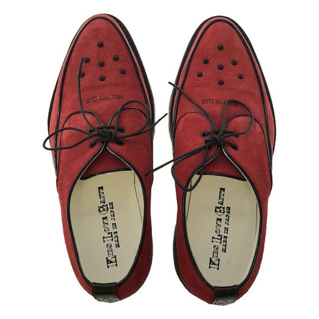 KIDS LOVE GAITE(キッズラブゲイト)の【新品】  KIDS LOVE GAITE / キッズラブゲイト | LEATHER SHOES スエードレザー パイピング スタッズ装飾 ラバーソール シューズ | 7 1/2 | RED SUEDE | メンズ メンズの靴/シューズ(ブーツ)の商品写真