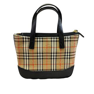 バーバリー(BURBERRY)のBURBERRY バーバリー ノバチェック キャンバス レザー ハンドバッグ (ハンドバッグ)