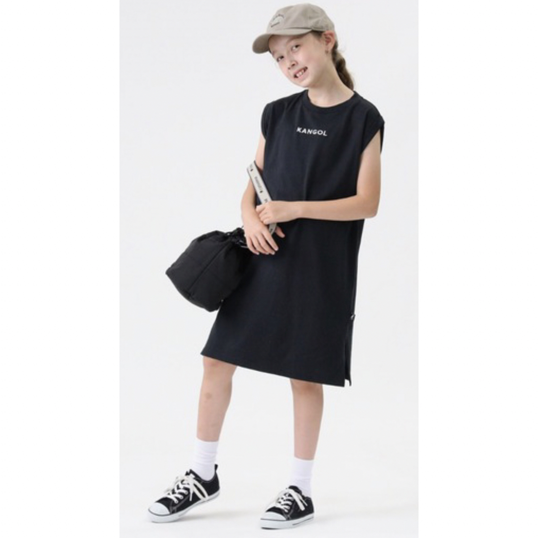 KANGOL(カンゴール)のKANGOL KIDS 【KANGOL】ボックスノースリーブワンピース キッズ/ベビー/マタニティのキッズ服女の子用(90cm~)(ワンピース)の商品写真