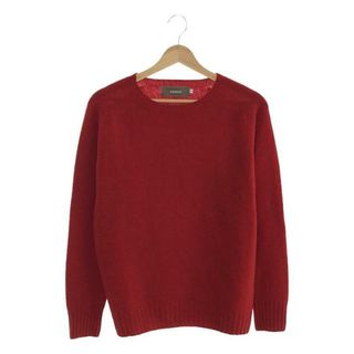 アーメン(ARMEN)の【美品】  ARMEN / アーメン | GEELONG LAMBS WOOL CREW PULL クルーネックニット | 2 | レッド | レディース(ニット/セーター)