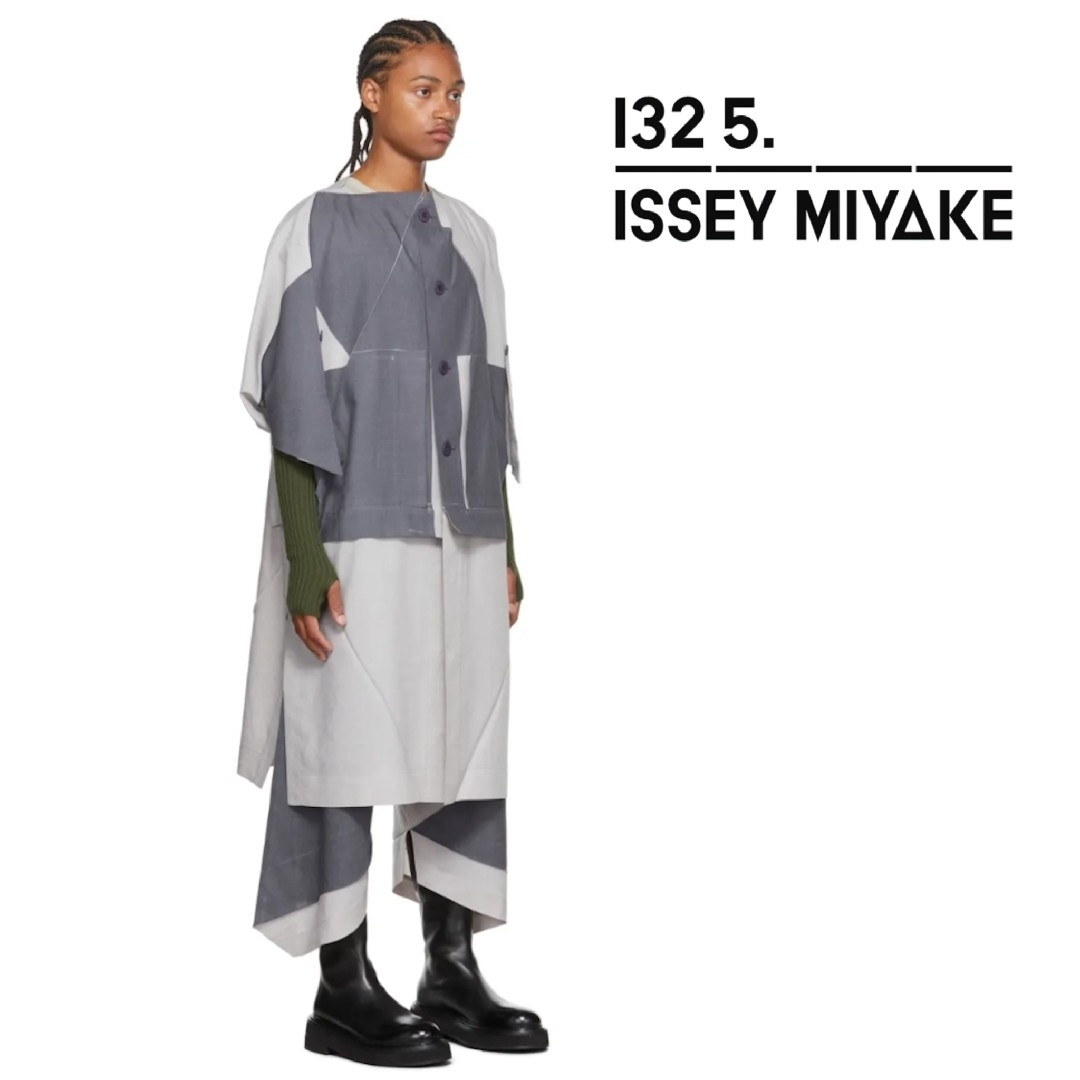 ISSEY MIYAKE(イッセイミヤケ)の★ 132 5. ISSEY MIYAKE ★転写プリン ノーカラーロングコート レディースのジャケット/アウター(ロングコート)の商品写真