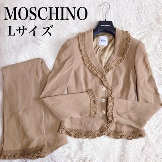 MOSCHINO - 美品 MOSCHINO フリル セットアップ ジャケット スカート 薄手 L