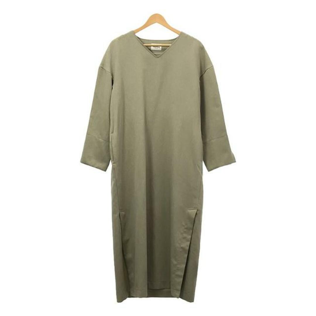 foufou / フーフー | neutral v neck one piece ニュートラル Vネック ワンピース | 1 | ライトグリーン | レディース レディースのワンピース(ロングワンピース/マキシワンピース)の商品写真