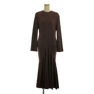 アキラナカ(AKIRANAKA)の【美品】  AKIRANAKA / アキラナカ | Suvi gusset jersey dress / マーメード ジャージードレス ワンピース | 1 | brown | レディース(ロングワンピース/マキシワンピース)