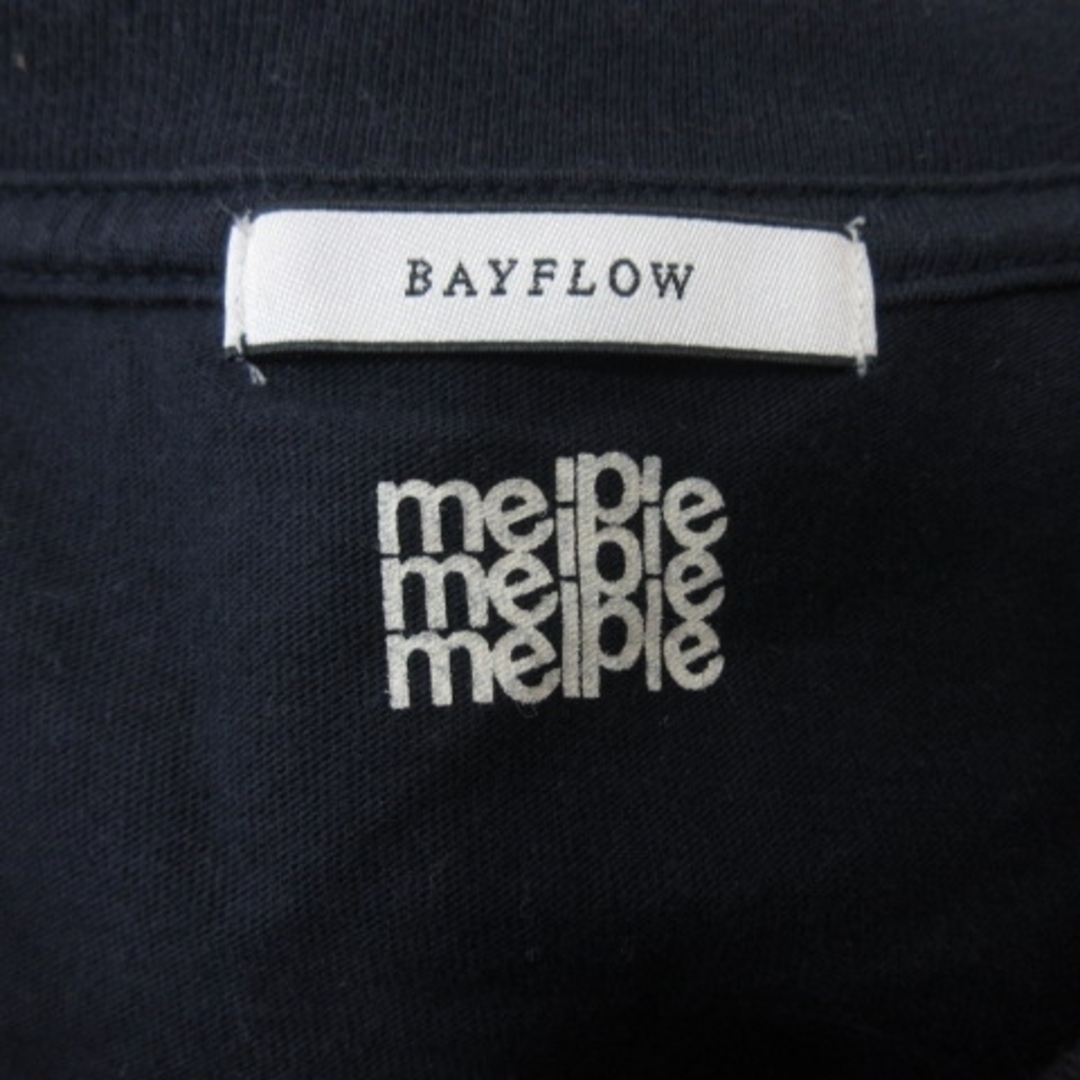 BAYFLOW(ベイフロー)のベイフロー Tシャツ カットソー 半袖 刺繍 4 紺 ネイビー /YI メンズのトップス(Tシャツ/カットソー(半袖/袖なし))の商品写真