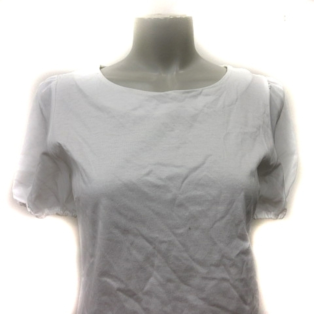 Demi-Luxe BEAMS(デミルクスビームス)のデミルクス ビームス Tシャツ カットソー 切替 シフォン 半袖 白 ホワイト レディースのトップス(Tシャツ(半袖/袖なし))の商品写真