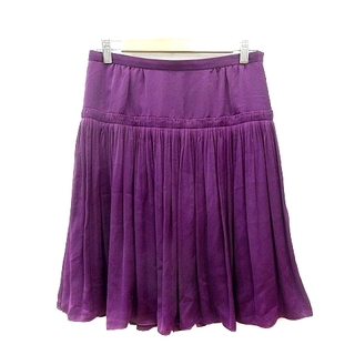 アンタイトル(UNTITLED)のアンタイトル UNTITLED ギャザースカート ひざ丈 2 紫 パープル(ミニスカート)