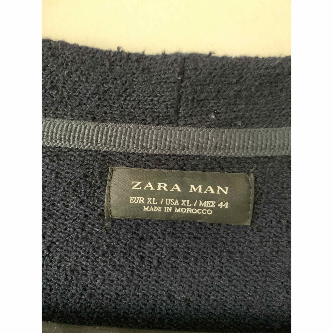 ZARA(ザラ)のザラ　ZARA  カーディガン　ネイビー　XL ボタンなし メンズのトップス(カーディガン)の商品写真