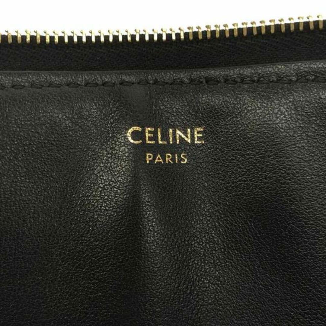 celine(セリーヌ)の【美品】  CELINE / セリーヌ | Cチャーム レザー キルティング クラッチバッグ ラージ | ブラック | レディース レディースのバッグ(クラッチバッグ)の商品写真