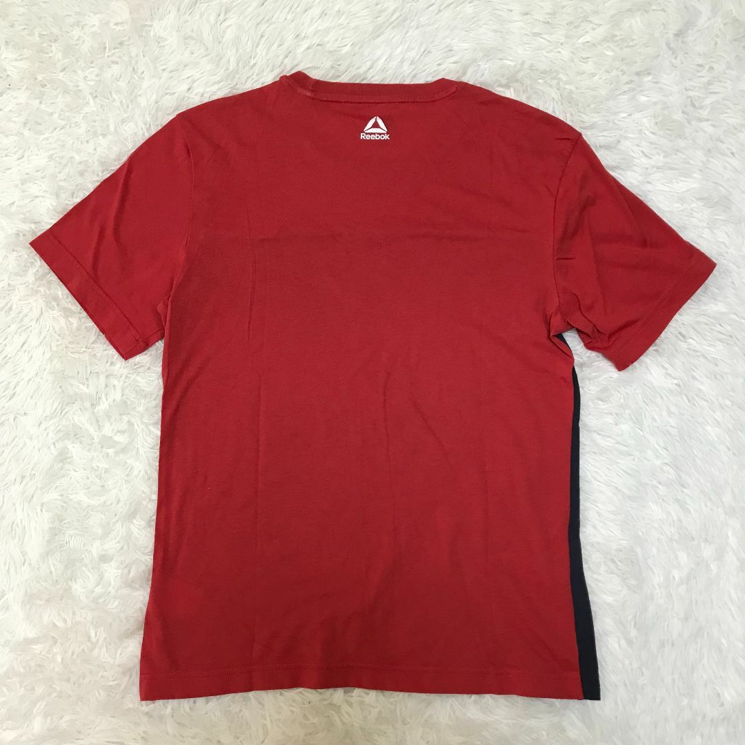 Reebok(リーボック)の【美品】リーボック 半袖Tシャツ 2点セット M L 赤系 白系 ✓3227 メンズのトップス(Tシャツ/カットソー(七分/長袖))の商品写真