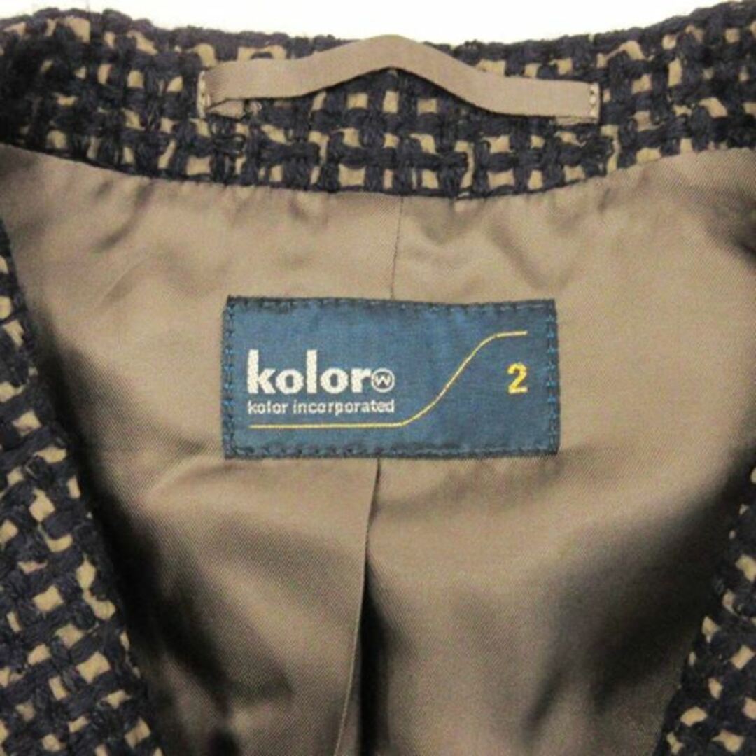 kolor(カラー)のカラー kolor ジャケット シングル チェック ネイビー 2 レディースのジャケット/アウター(その他)の商品写真