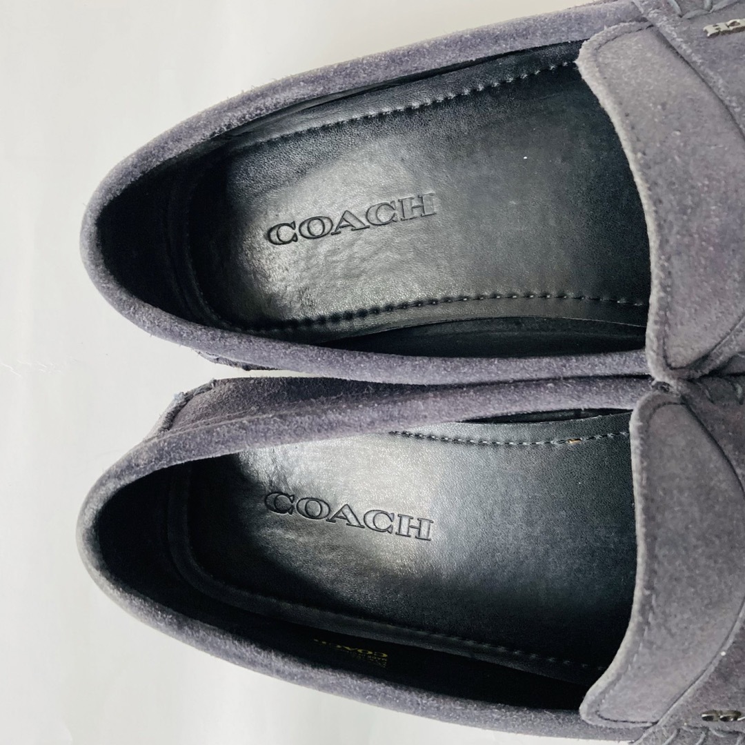 COACH(コーチ)の【美品】COACH コーチ コインローファー 26cm グレー 除菌・消臭済み メンズの靴/シューズ(ドレス/ビジネス)の商品写真