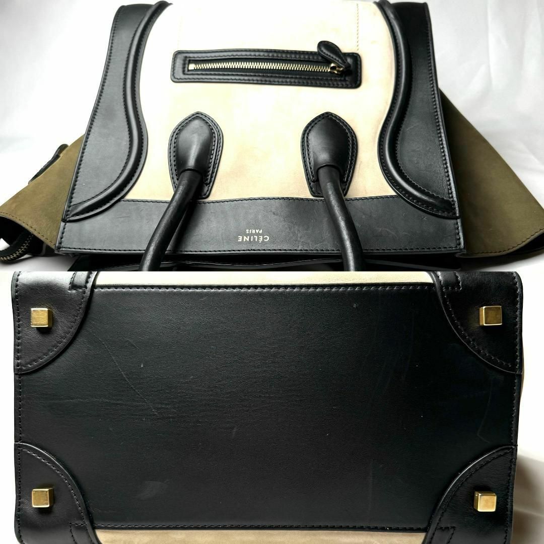 celine(セリーヌ)のセリーヌ レザー ラゲージ ミニショッパー ハンドバッグ レディース ブラック レディースのバッグ(ハンドバッグ)の商品写真