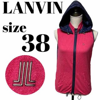 【GOLFウェア】LANVIN SPORT ノースリーブ 薄手 フード アウター