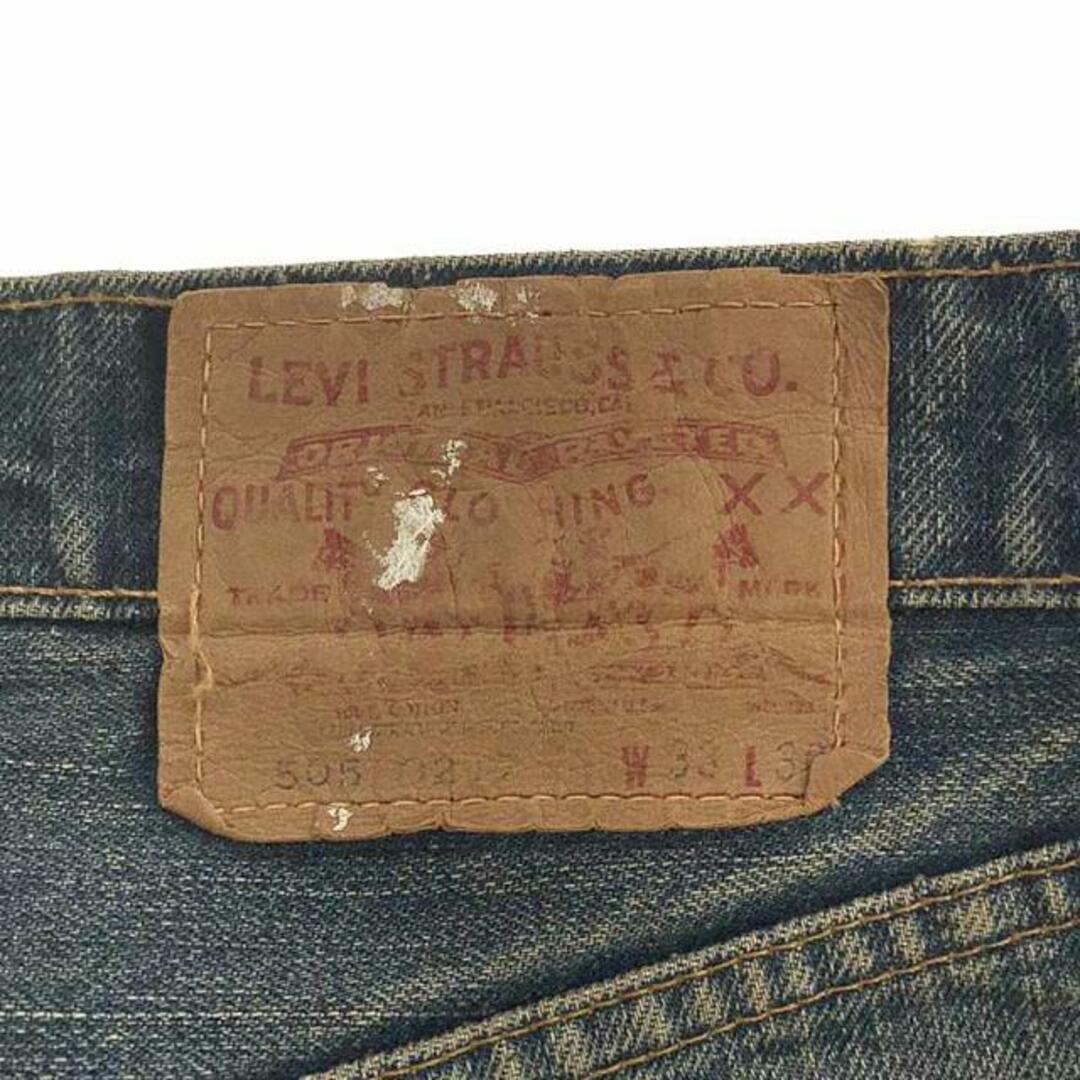 Levi's(リーバイス)のLevi's / リーバイス | 60s～ ヴィンテージ 505 BigE 刻印5 平行ステッチ TALON42ジップ 不均等V セルビッチ デニムパンツ | W38 | インディゴ | メンズ メンズのパンツ(その他)の商品写真