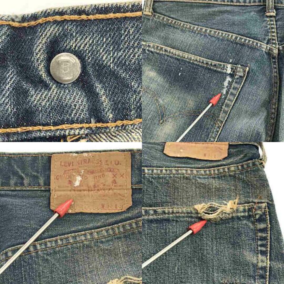 Levi's(リーバイス)のLevi's / リーバイス | 60s～ ヴィンテージ 505 BigE 刻印5 平行ステッチ TALON42ジップ 不均等V セルビッチ デニムパンツ | W38 | インディゴ | メンズ メンズのパンツ(その他)の商品写真