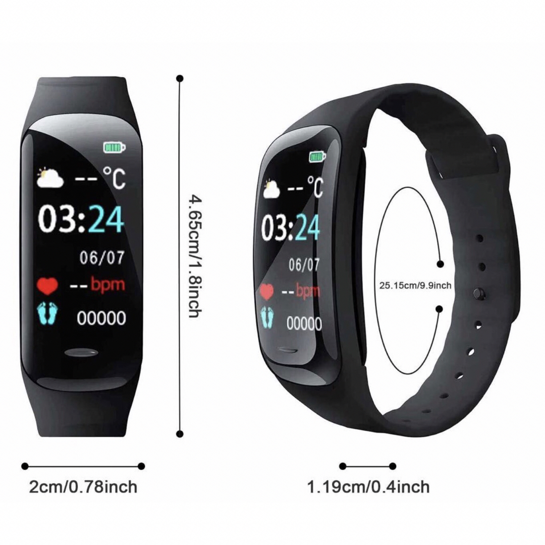 Bluetoothスマートウォッチ,スポーツカウント、健康管理、睡眠管理 メンズの時計(腕時計(デジタル))の商品写真