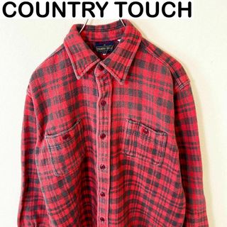 COUNTRY TOUCH 長袖　チェック　ネルシャツ　古着　ヴィンテージ(シャツ)