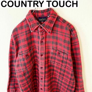 COUNTRY TOUCH 長袖　チェック　ネルシャツ　古着　ヴィンテージ(シャツ)