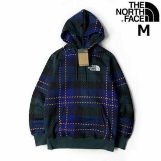 ザノースフェイス(THE NORTH FACE)のノースフェイス パーカー US限定 上質(M)青 緑 チェック柄 181130(パーカー)