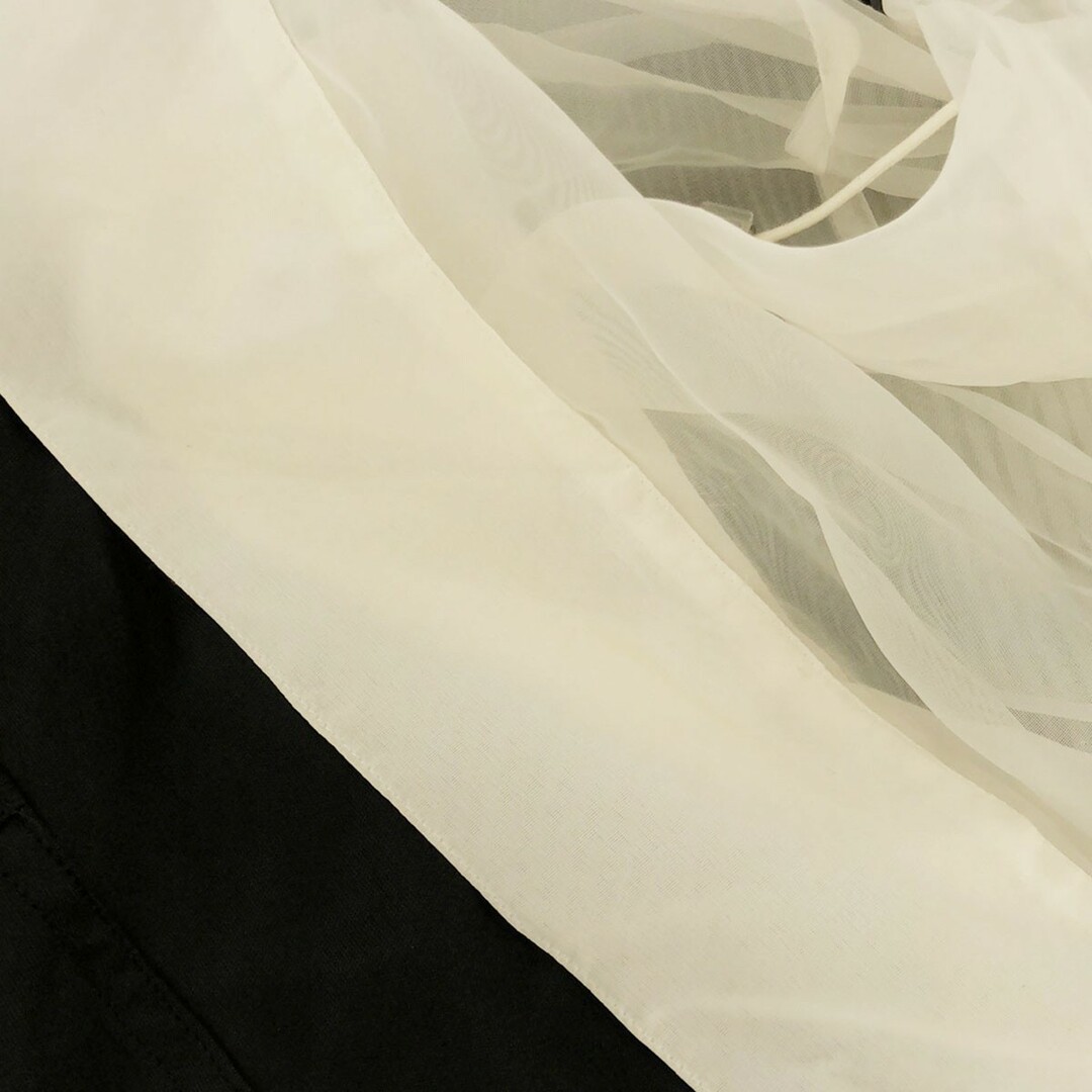 ANREALAGE(アンリアレイジ)のANREALAGE アンリアレイジ 19SS サテンチュール ショートデザインジャケット ブラック×ホワイト系 38 レディースのジャケット/アウター(その他)の商品写真