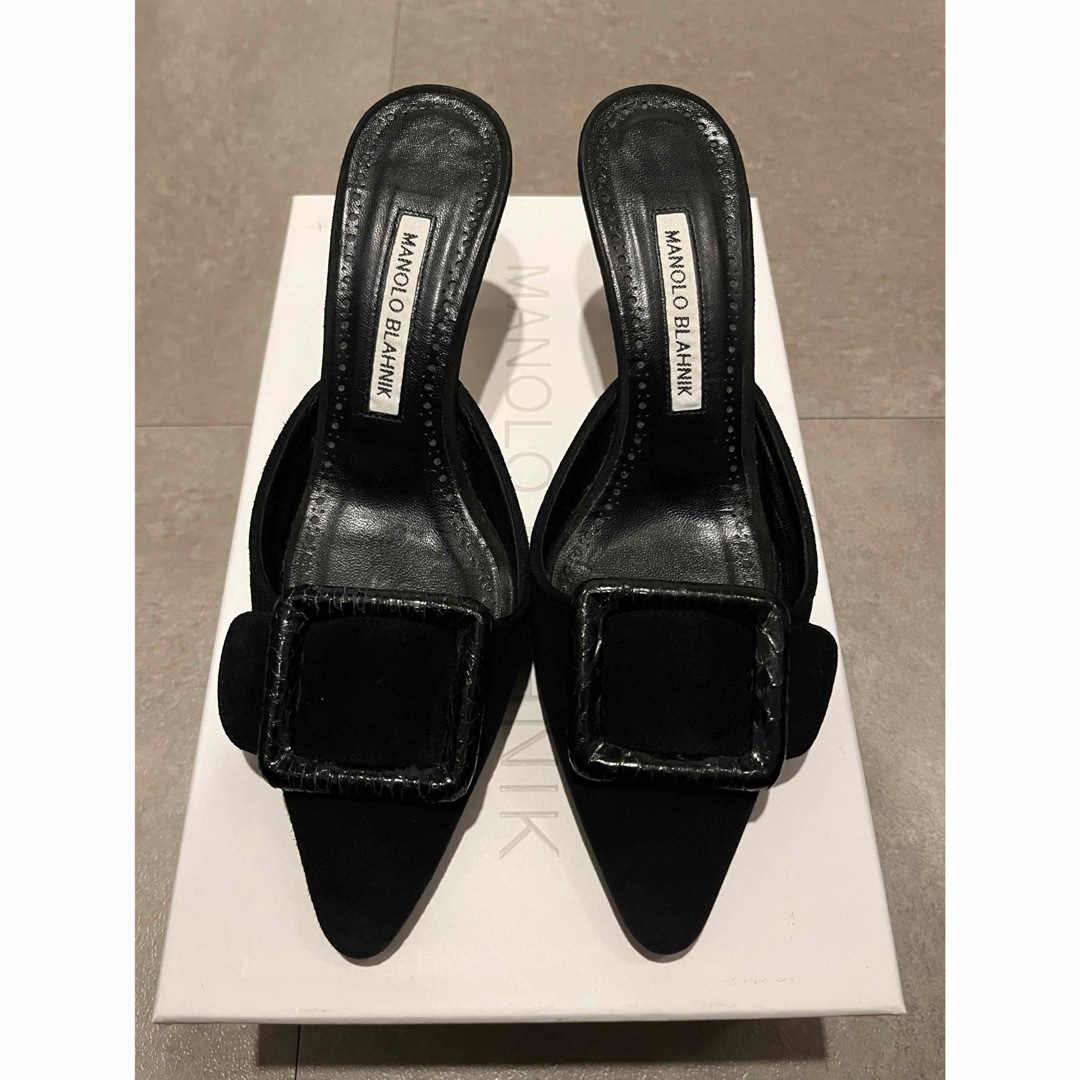 MANOLO BLAHNIK（マノロ・ブラニク） ミュール 黒 36 初売り - 靴