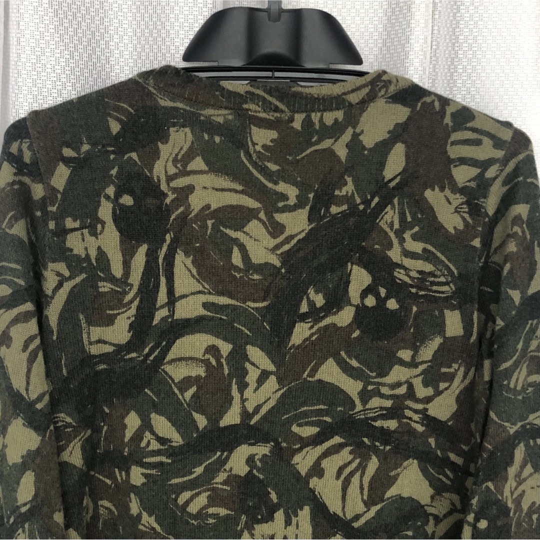 HYSTERIC GLAMOUR(ヒステリックグラマー)のスカル カモフラ総柄★Vネック ニットセーター ヒステリックグラマー CAMO レディースのトップス(ニット/セーター)の商品写真