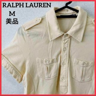 ラルフローレン(Ralph Lauren)の【希少 美品】RALPH LAUREN 半袖ポロシャツ 無地 トップス 綿(ポロシャツ)