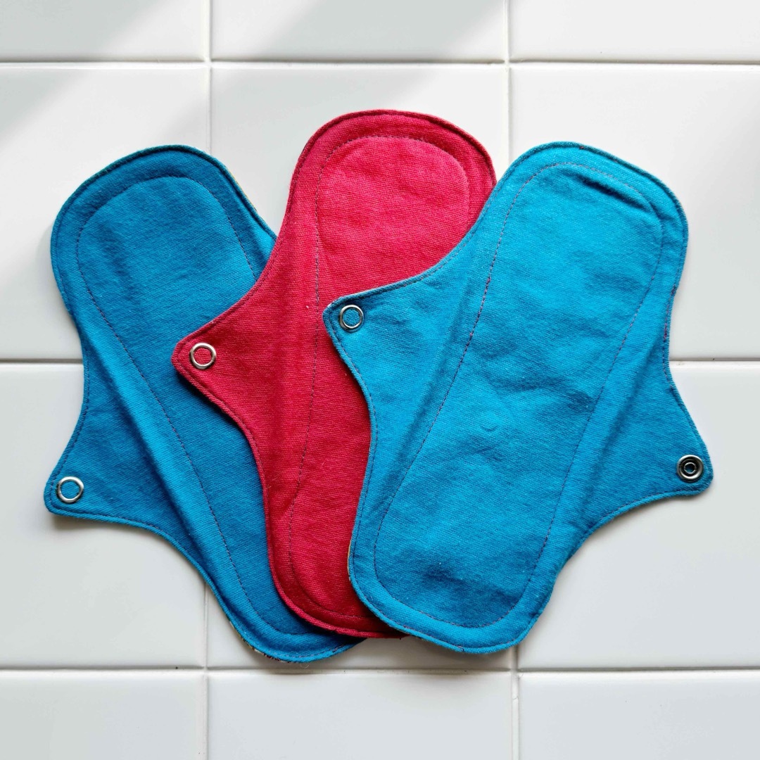 Eco Femme ブロックプリント布ナプキン (防水あり）軽い日用3枚セット レディースのレディース その他(その他)の商品写真