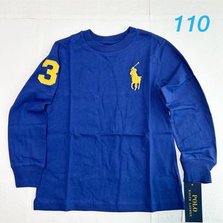 ポロラルフローレン(POLO RALPH LAUREN)の新作◇ラルフローレン ビッグポニー長袖 Tシャツ ブルー 4T/110(Tシャツ/カットソー)