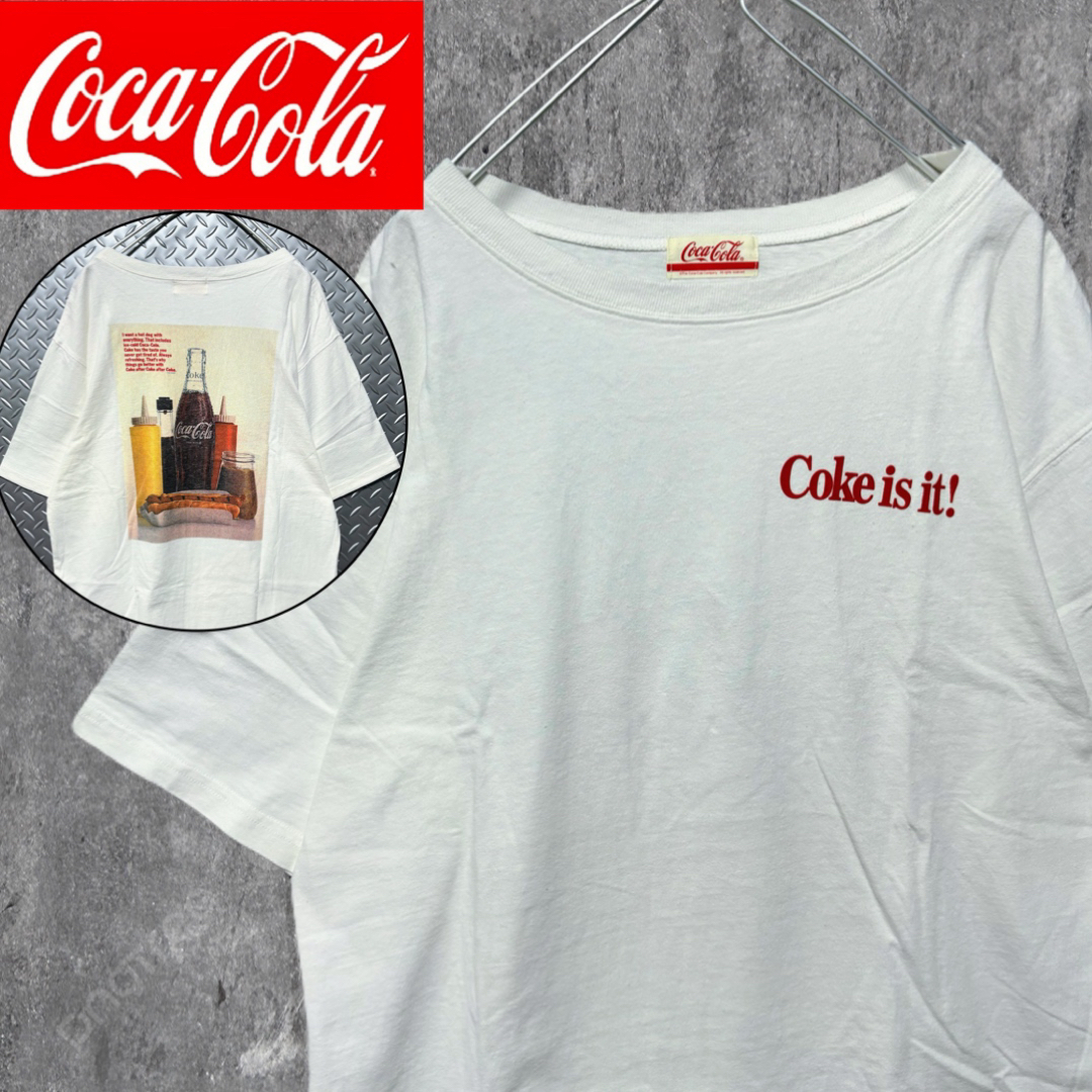 moussy(マウジー)のMOUSSY×COCA-COLA コカコーラ コラボ ビッグプリントTシャツ F メンズのトップス(Tシャツ/カットソー(半袖/袖なし))の商品写真