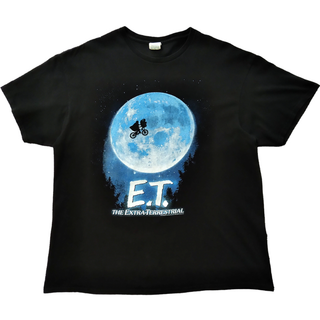 DELTA - 古着　E.T.　Tシャツ　XLサイズ　黒　映画T　ムービーT　スピルバーグ *