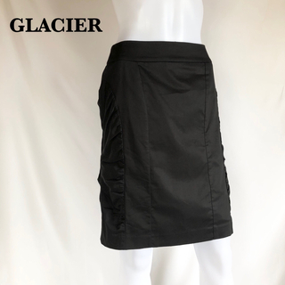 グラシア(GLACIER)の【GLACIER】ストレッチ　タイトスカート　サイドシャーリング切替(ひざ丈スカート)