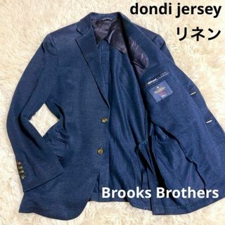 ブルックスブラザース(Brooks Brothers)の【リネン】Brooks Brothers　テーラード　Milano　ネイビー　M(テーラードジャケット)