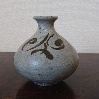 李朝時代 鉄絵徳利 酒器　箱付き(陶芸)