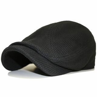 帽子 大きいサイズ メンズ ハンチング ワッフル ビッグサイズ ブラック(ハンチング/ベレー帽)