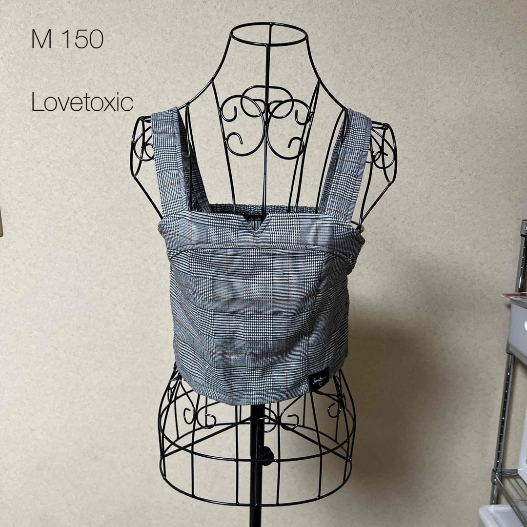 lovetoxic(ラブトキシック)のチェックビスチェ キッズ/ベビー/マタニティのキッズ服女の子用(90cm~)(Tシャツ/カットソー)の商品写真