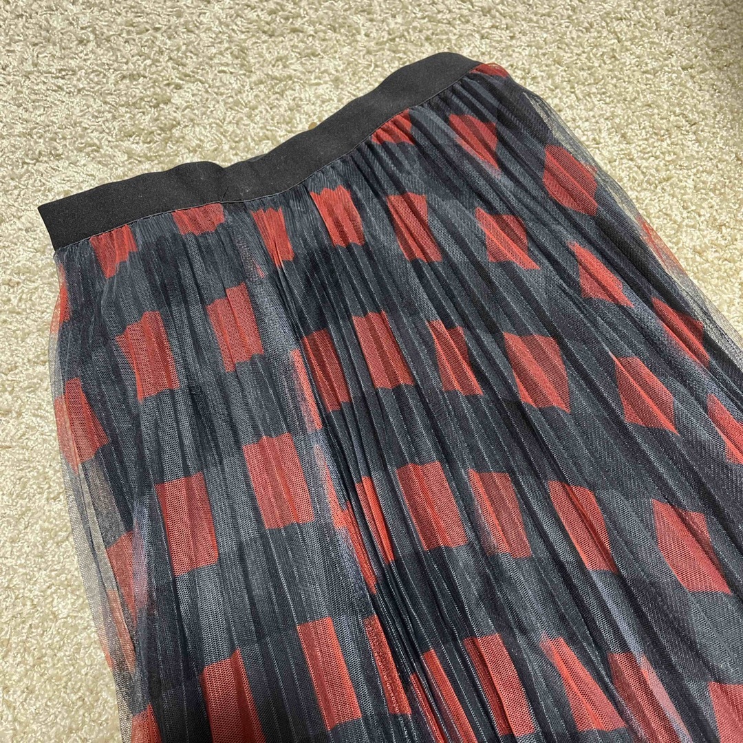 お値下げ❗元町ゼラール　チュール素材のプリーツスカート レディースのスカート(ロングスカート)の商品写真