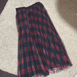 お値下げ❗元町ゼラール　チュール素材のプリーツスカート(ロングスカート)